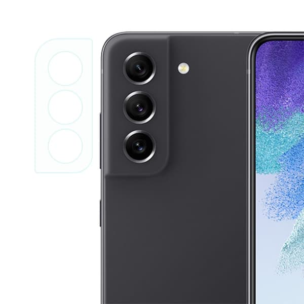 Samsung Galaxy S22 Plus kameralinsebeskyttelse af hærdet glas Transparent
