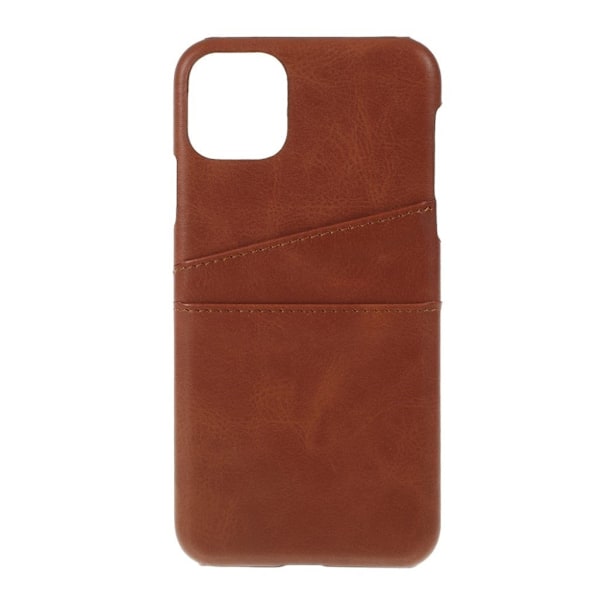 Dual Card iPhone 11 Pro Max deksel - Mørke Brun Brown