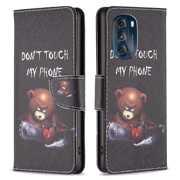 Wonderland Motorola Moto G (2023) Flip Etui - Bjørn Black
