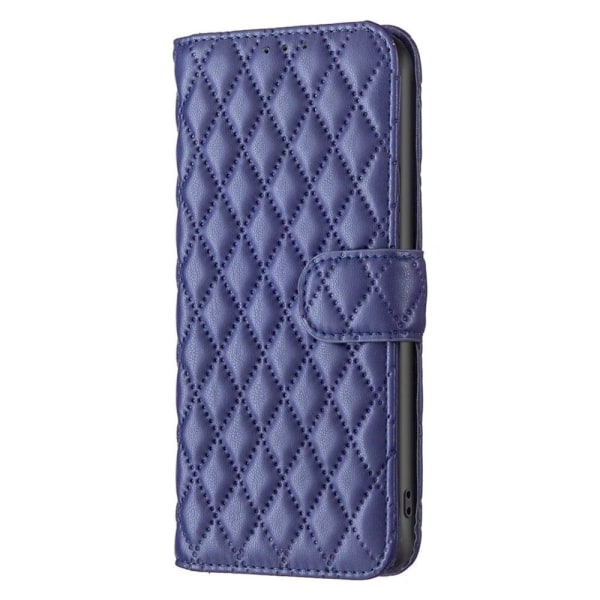 Rhombus mat Samsung Galaxy S23 flip etui - Blå Blue