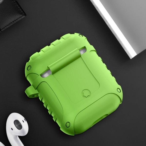 Airpods iskunkestävä silikonikotelo - Vihreä Green
