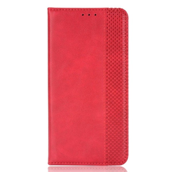 Bofink Vintage läder Samsung Galaxy Z Fold4 fodral - Röd Röd