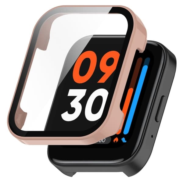 Realme Watch 3 Pro cover with tempered glass - Pink Rosa