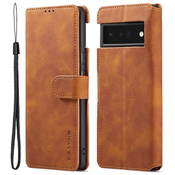 DG.Ming Google Pixel 6 Pro Retro Suojakotelo - Ruskea Brown