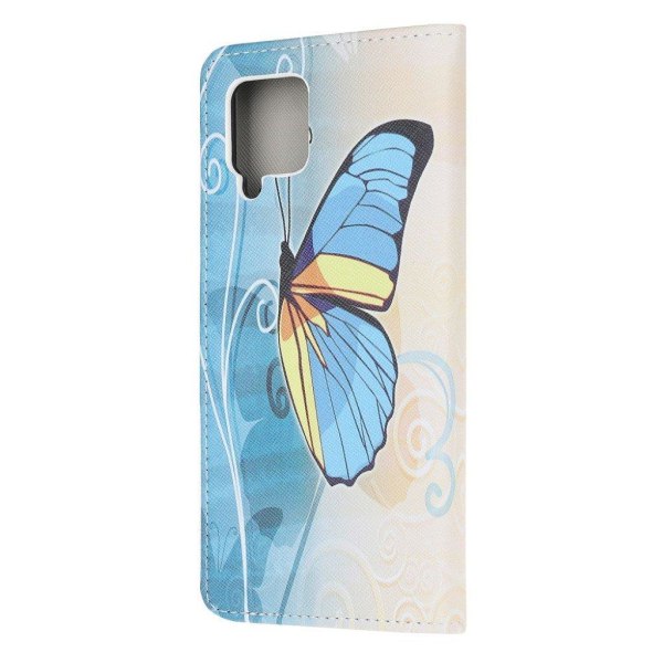 Wonderland Samsung Galaxy A42 5g Flip Etui - Blå Sommerfugl Blue