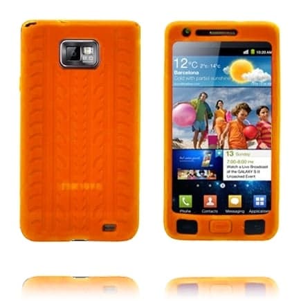 Høyway (Hvit) Samsung i9100 Galaxy S2 Deksel Orange