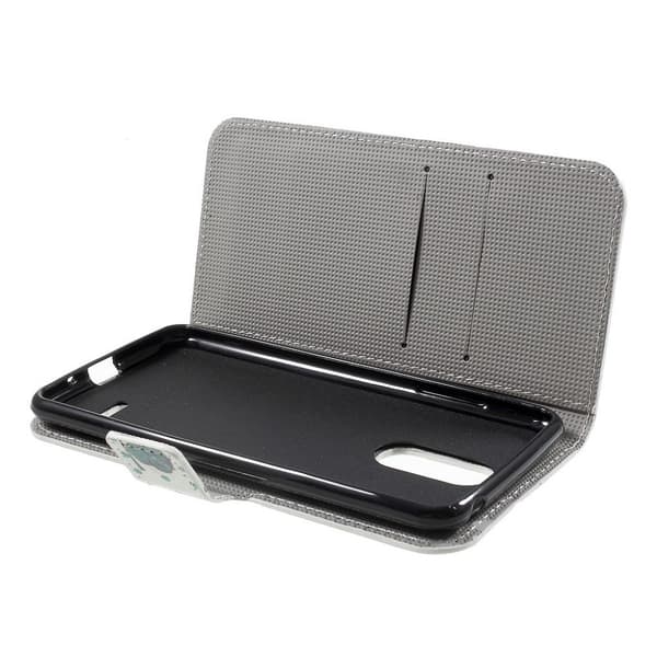 LG K4 2017 Ugle Style PU Lær Flip Etui - Ugle Sove Green