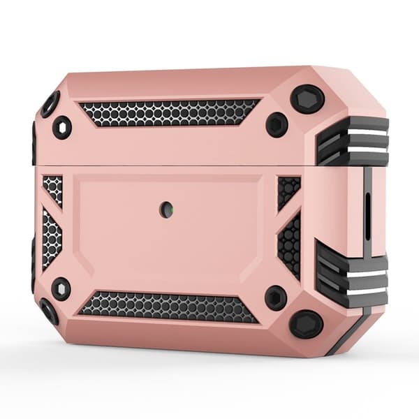AirPods Pro 2 skyddsfodral med karbinhake - Roséguld Rosa