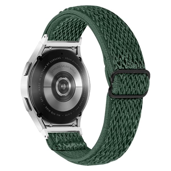 Elastisk enkel urrem til Samsung Galaxy Watch 4 - Militærgrøn Green