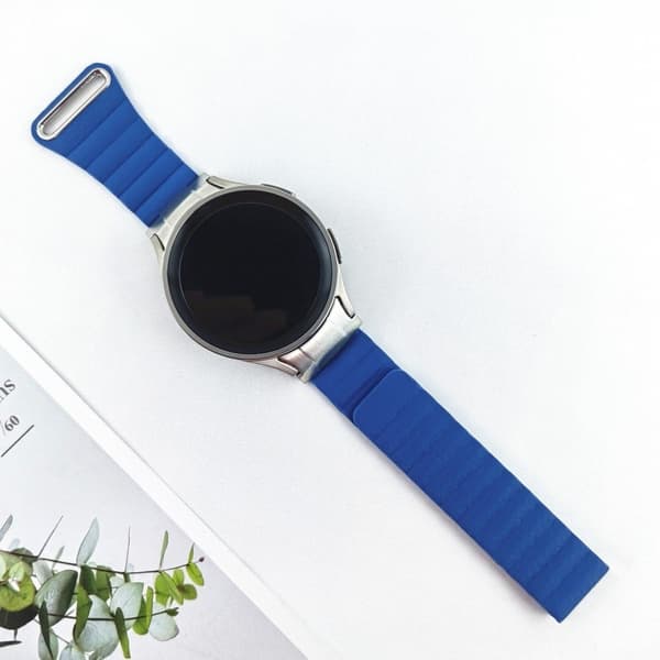 Samsung Galaxy Watch 5 / 4 armband i äkta läder - Havsblå Blå