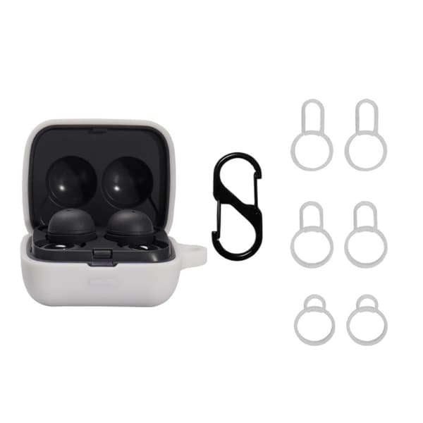 Sony LinkBuds silikoninen latauskotelo soljella - Valkoinen White