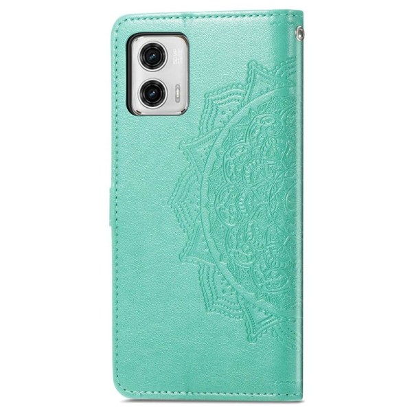 Mandala läder Motorola Moto G73 fodral - Grön Grön