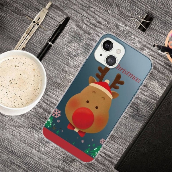 Christmas iPhone 14 case - Reindeer with Bows Röd