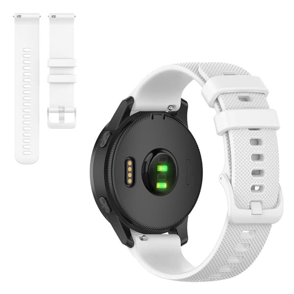 Garmin Venu 2 / Vivoactive 4 simple solid color watch band - White Vit