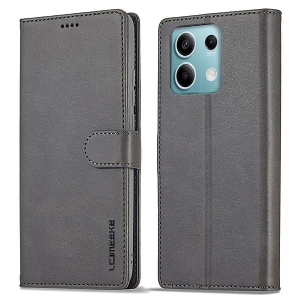 LC.IMEEKE Xiaomi Redmi Note 13 5G  flip etui - Grå Silver grey