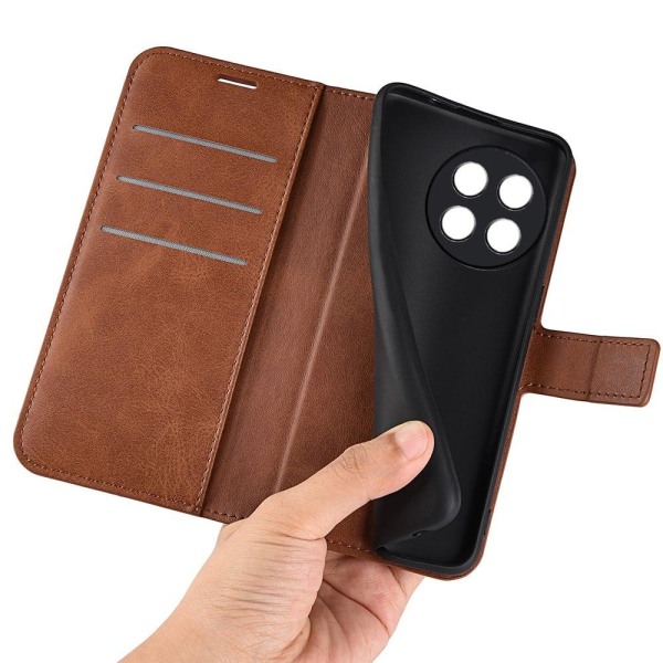 Lompakko Nahkakotelo For OnePlus 11R / Ace 2 - Vaalean Ruskea Brown