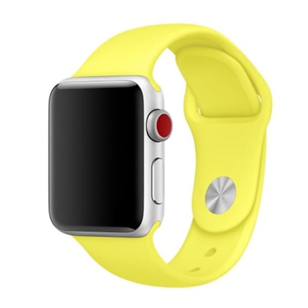 Apple Watch Series 4 44mm silikoninen kellonauha - Vaaleankeltainen Yellow