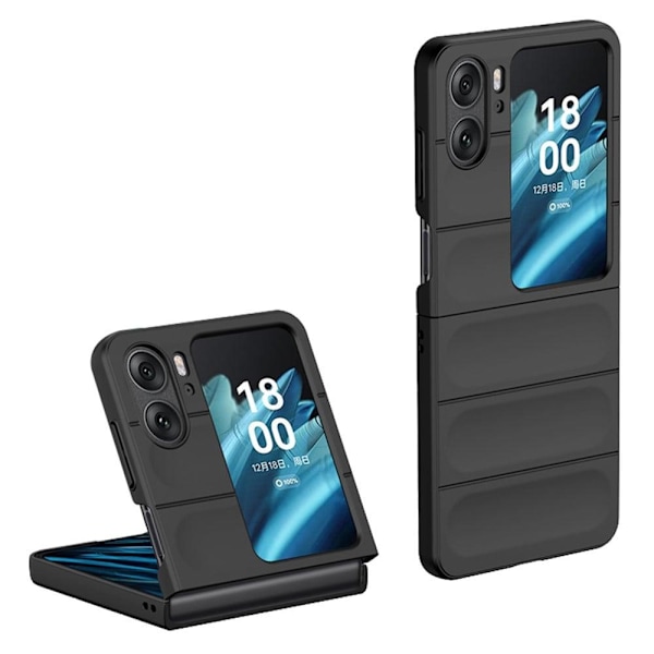 Blødt grebsformet cover til Oppo Find N2 Flip - Sort Black