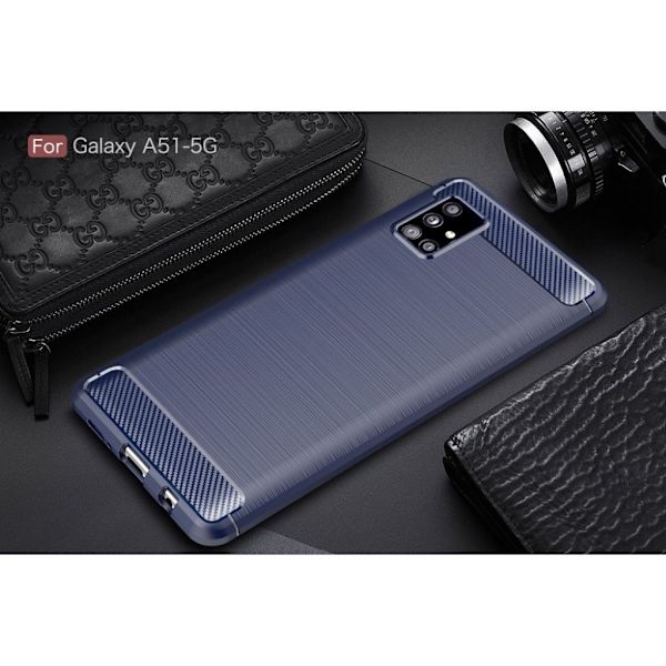 Carbon Flex Etui Samsung Galaxy A51 5G - Blå Blue