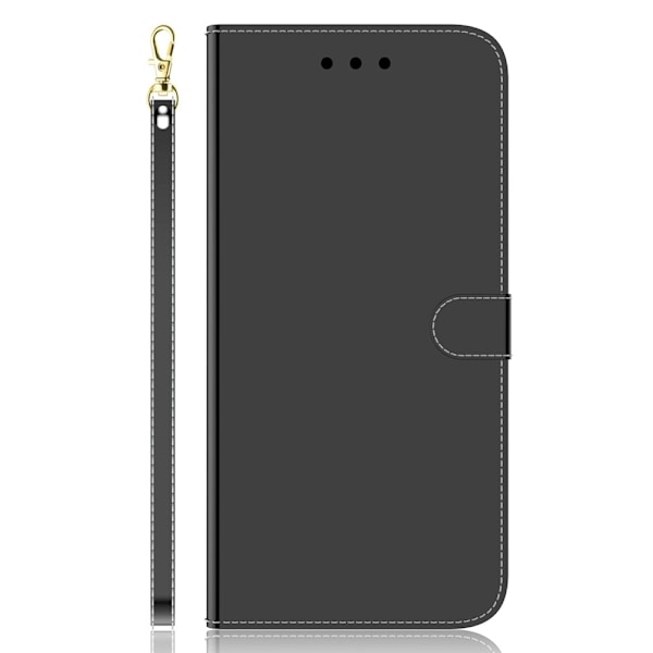 Mirror Motorola Edge 30 flip case - Musta Black