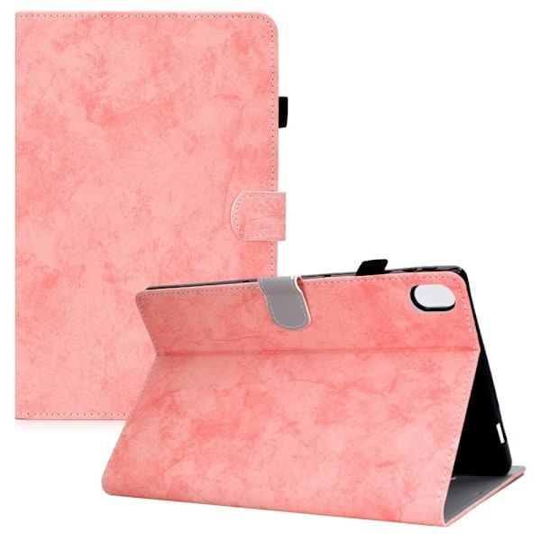iPad 10.9 (2022) tyg textur läder flipfodral - Rosa Rosa