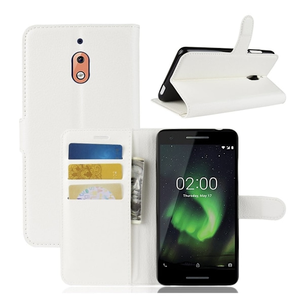 Classic Nokia 2.1 flip veske - Hvit White
