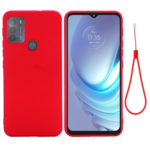 Matte Liquid Silikone Cover til Motorola Moto G50 - Rød Red