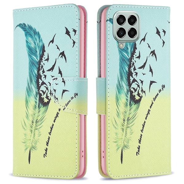 Wonderland Samsung Galaxy M33 5G flip etui - Fjer Green