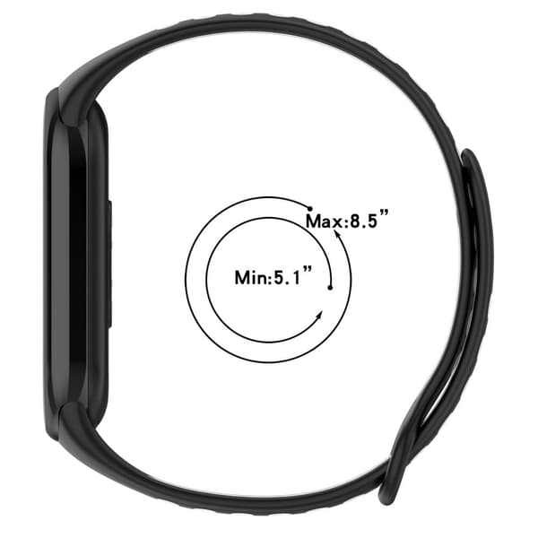 Xiaomi Smart Band 8 tofarget silikonrem - Svart / Hvit White