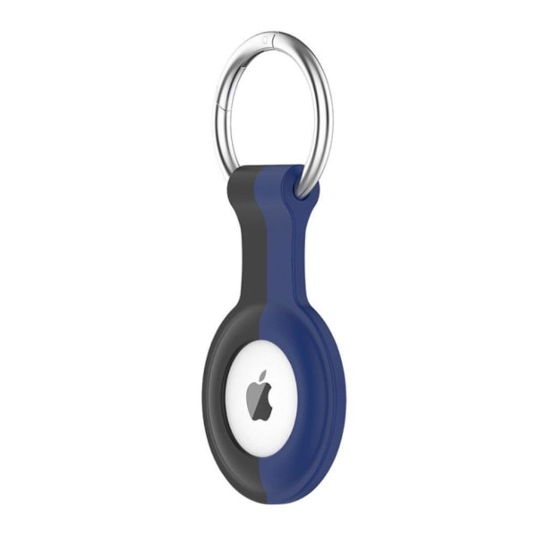 AirTags pattern silicone cover with key ring - Black / Blue Svart