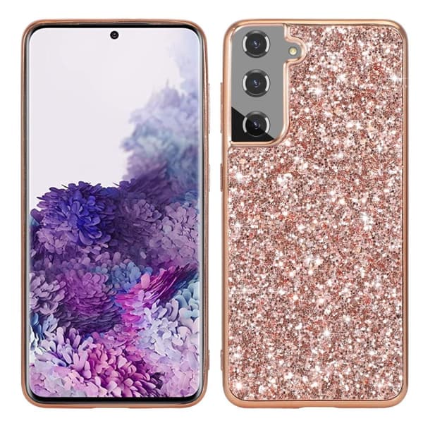 Glitter Samsung Galaxy S23 Plus skal - Rosa Rosa