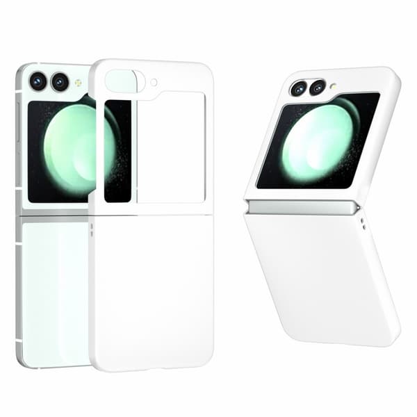 Til Samsung Galaxy Z Flip6 5G Case Skin-feel Hard PC Protective Phone Cover - Hvid White