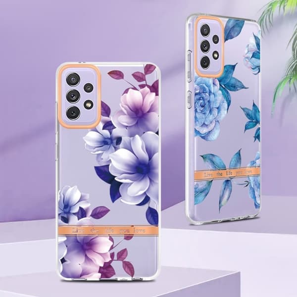 Supertunt och slitstarkt mjukfodral för Samsung Galaxy A72 5G - Blå Pion Blå