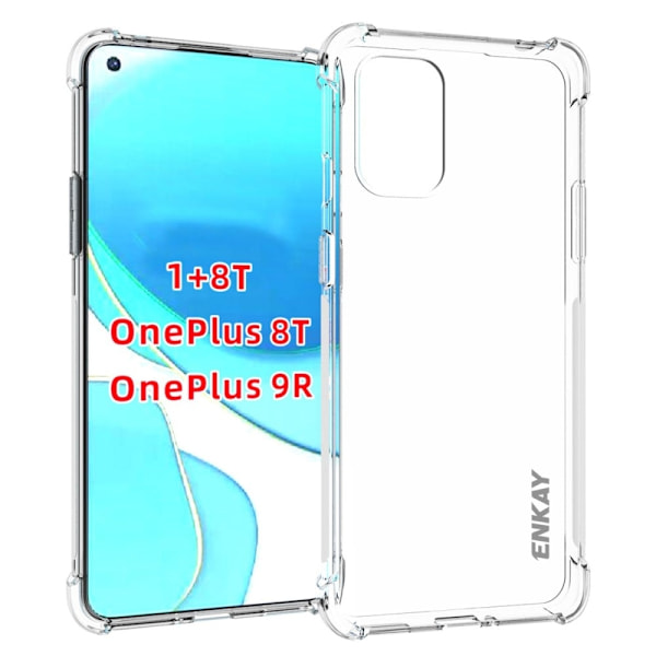 ENKAY klart faldsikkert etui til OnePlus 9R Transparent