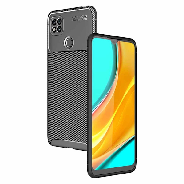 Carbon Shield Xiaomi Redmi 9C Etui - Sort Black