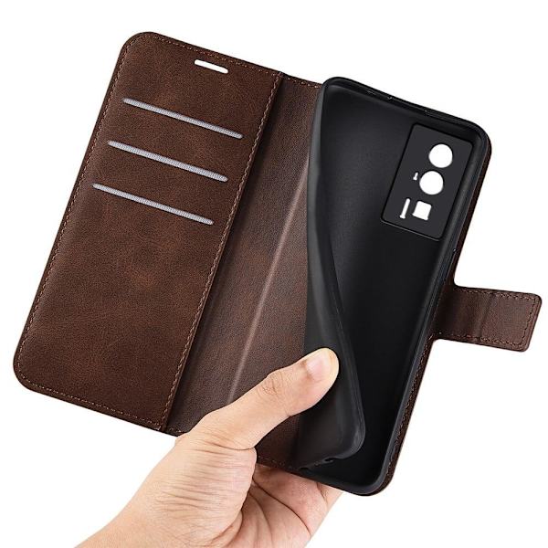 Lompakko Nahkakotelo For Xiaomi Redmi K60 / K60 Pro - Ruskea Brown