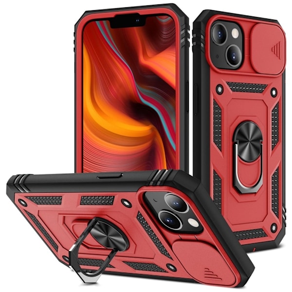 Bofink Combat iPhone 13 deksel - Rød / Svart Red