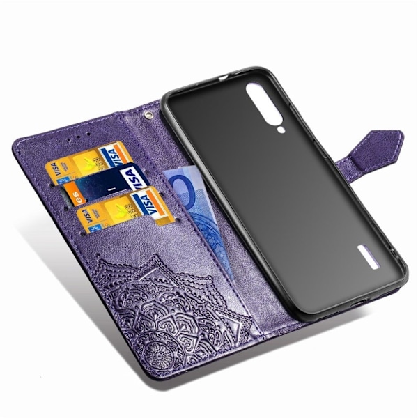 Mandala läder Xiaomi Mi CC9e / Xiaomi Mi A3 fodral - Lila Lila