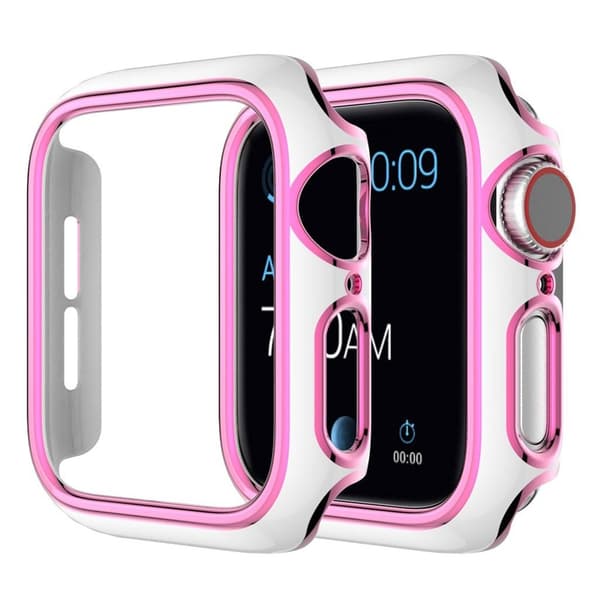 Apple Watch Series 6 / 5 40mm färgfodral - Vit / Rosa Vit