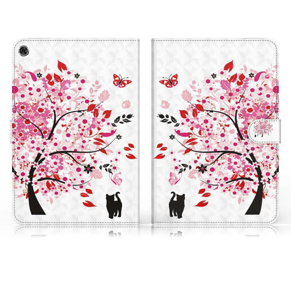 Lenovo Tab M10 FHD Plus pattern leather flip case - Flower Tree Pink
