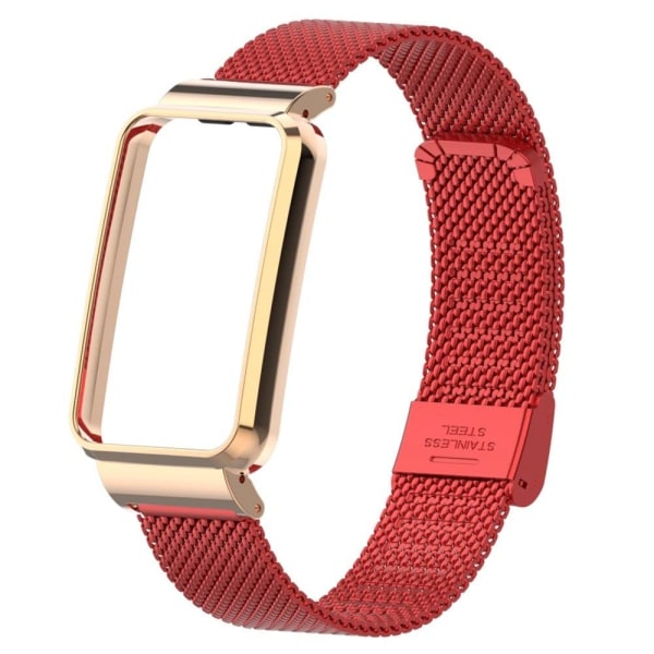 Xiaomi Mi Band 7 Pro milanese stainless steel watch strap - Red Röd