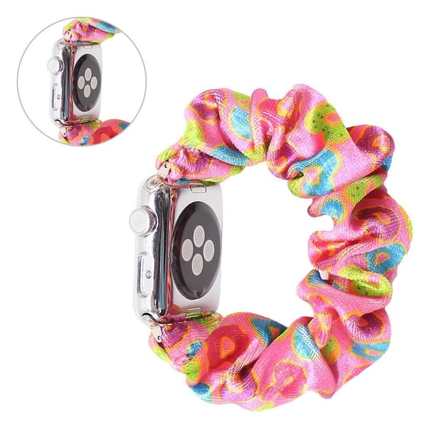 Apple Watch Series 6 / 5 44mm pulserende hårbåndsarmbånd - Lyserød / Grøn / Blå Multicolor