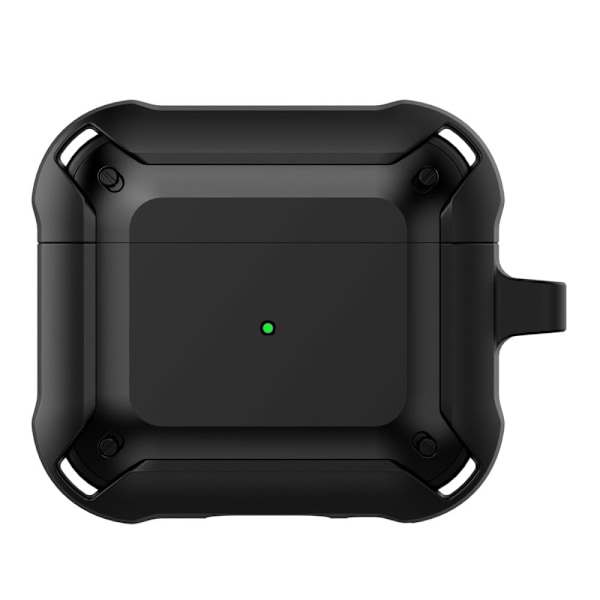 AirPods 3 TPU-etui med nøglering - Sort / Sort Black