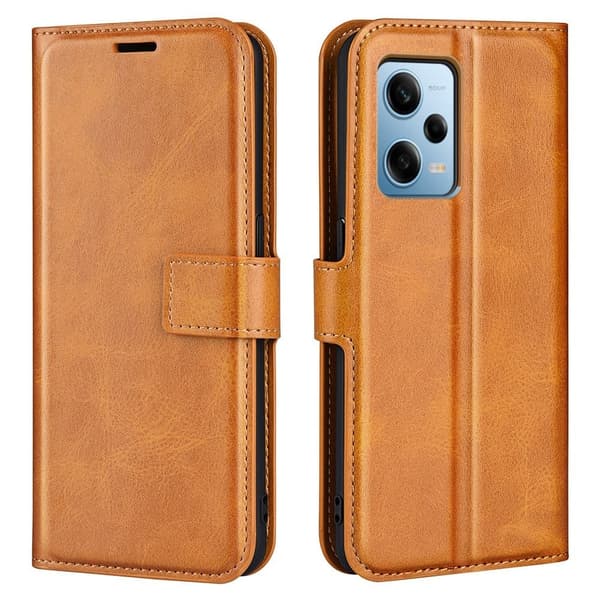 Læretui med Lommebok til Xiaomi Redmi Note 12 Pro - Gul Yellow