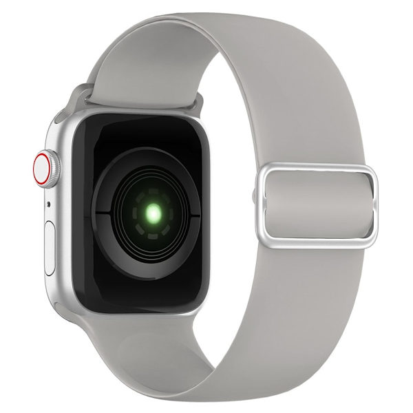 Apple Watch (45 mm) elegant klockarmband i silikon - Grå Silvergrå