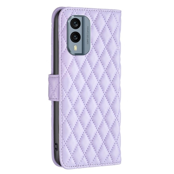 Matt Nokia X30 fodral med rombmönster - Lila Lila