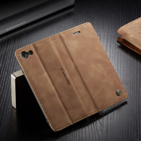 CaseMe iPhone SE 2020 vintage etui - Beige Beige