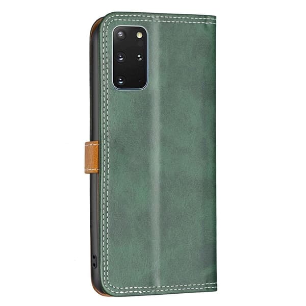 BINFEN tofarget læretui for Samsung Galaxy S20 Plus - Grønn Green