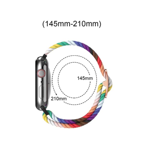 Apple Watch (41mm) nylonkellohihna - Musta / Punainen Red