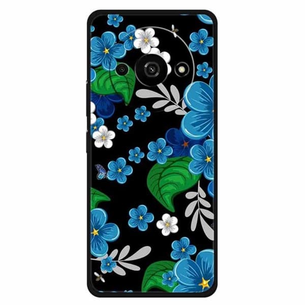 Imagine Xiaomi Redmi A3 / Xiaomi Poco C61 cover - Blå Blomst Blue